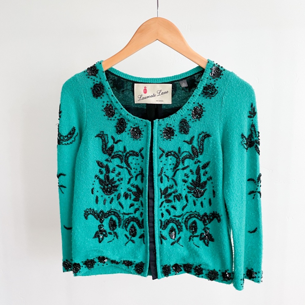 Anthropologie Beaded Cardigan
